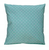 Poszewka poduszka bawełna miętowe groszki