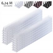 KOLCE NA PTAKI GOŁĘBIE PLASTIKOWE 12szt 6,24m