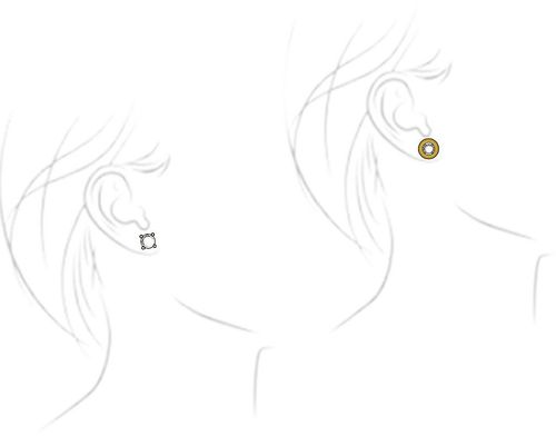 Złote kolczyki KZD5015M - Diament na Arena.pl