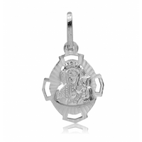 SREBRNY MEDALIK MATKA BOSKA CZĘSTOCHOWSKA DIAMENTOWANY SREBRO PRÓBY 925 GRAWER GRATIS!