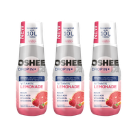 3x OSHEE DROP IN Hydrokoncentrat Lemoniada Witaminowa - Malina i Grejpfrut