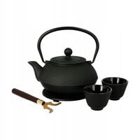 Czajnik Żeliwny Zestaw Zaparzacz Czarki Do Herbaty