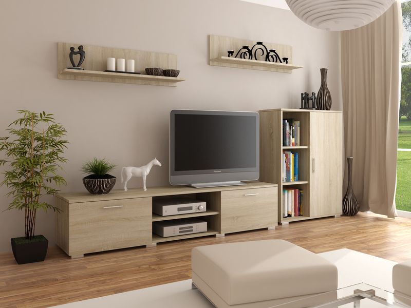 MEBLOŚCIANKA  SZOPEN DĄB SONOMA zdjęcie 1