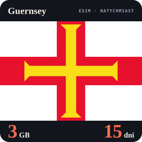 Karta eSIM Internet Guernsey 3 GB na 15 dni - bez rejestracji