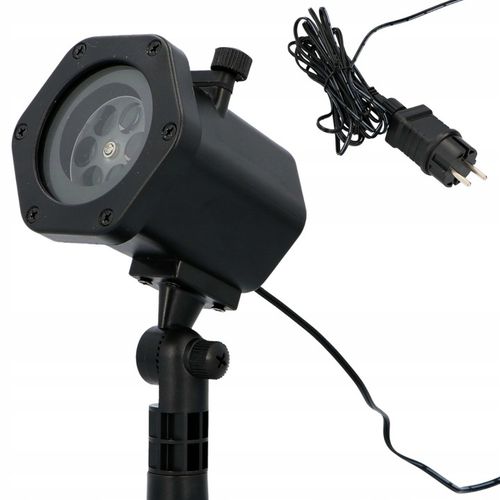 Projektor LASEROWY + świąteczny LED reflektor RZUTNIK 12 KART 6W 48 WZORÓW na Arena.pl