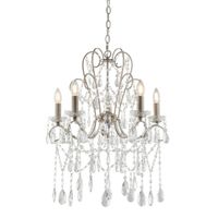 Świecznikowy żyrandol L&-196209 Light& pałacowy srebro postarzane