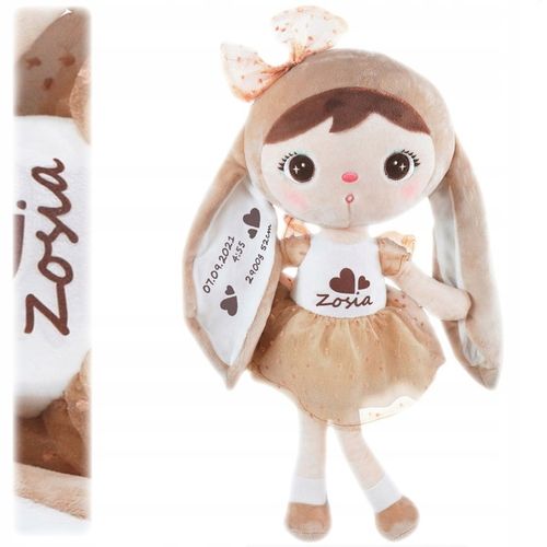 Lalka Metoo z metryczką - PREZENT NA ROCZEK DLA DZIEWCZYNKI maskotka królik na Arena.pl