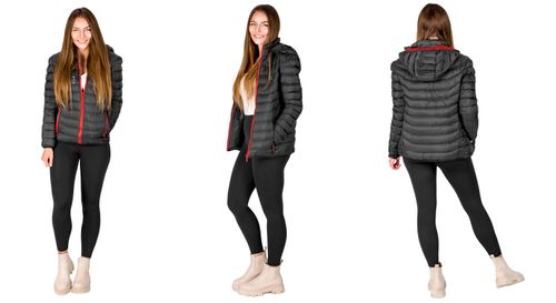 Kurtka podgrzewana czarno-czerwona rozmiar S na Arena.pl