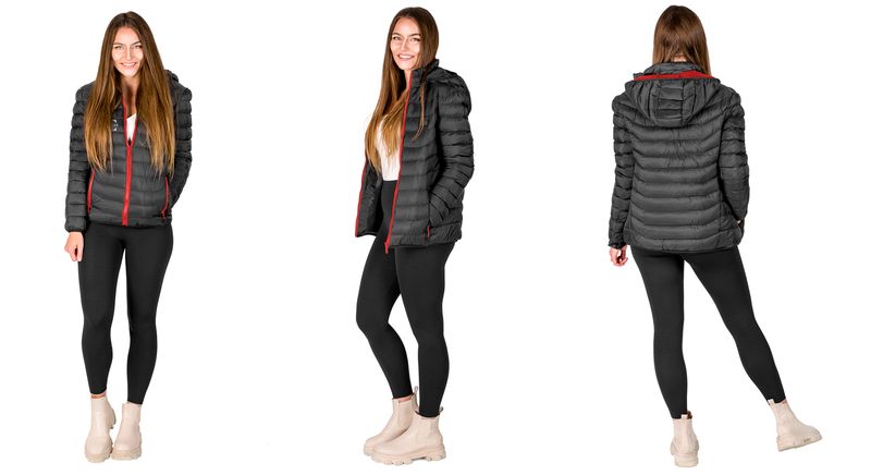 Kurtka podgrzewana czarno-czerwona rozmiar S zdjęcie 6