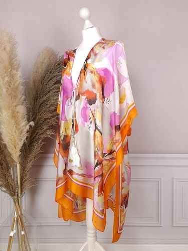 PAREO SUKIENKA PLAŻOWA JEDWAB chusta BOHO KOLORY na Arena.pl