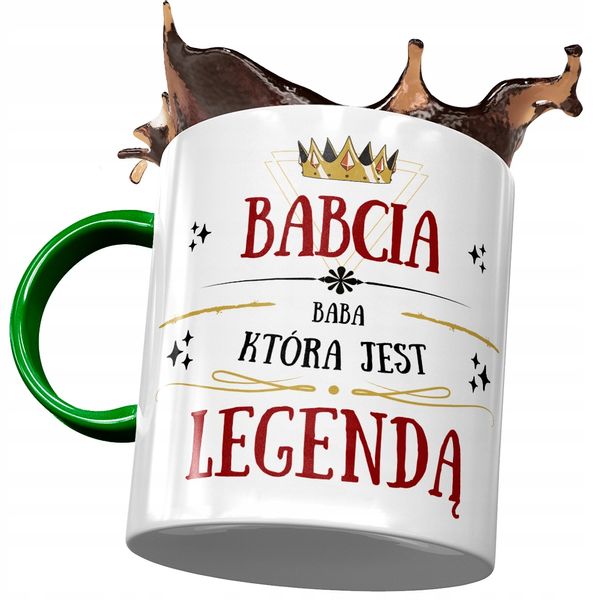 Kubek Zielony Dla Babci Babuni Na Dzień Babci Z Nadrukiem Ze Zdjęciem zdjęcie 1