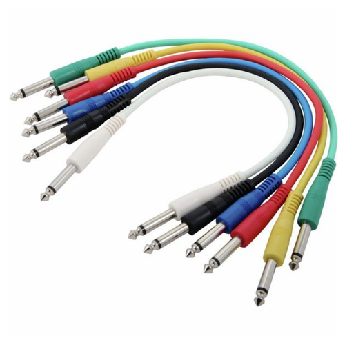 Kable do krosownicy Patch Set Eurorack Jack 6,3 mm mono 30 cm 6 szt. na Arena.pl