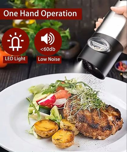 ELEKTRYCZNY MŁYNEK DO PIEPRZU SOLI PRZYPRAW AKUMULATOROWY ŁADOWANIE na Arena.pl