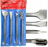 Dłuta do betonu SDS Plus zestaw 4 szt. 250 mm młotowiertarka Silver