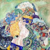 Plakat 100x100cm Dziecko, Gustaw Klimt Vintage do Salonu