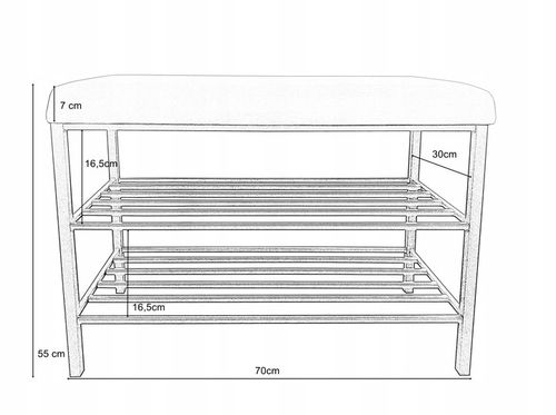 Szafka SMART na buty Regał Półka stelaż czarny MG19 z siedziskiem na Arena.pl