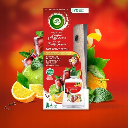 Air Wick Active Fresh Odświeżacz Powietrza Wkład + Automat Mix 6x228ml na Arena.pl