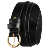 skórzany pasek damski w czarnym kolorze - peterson 100