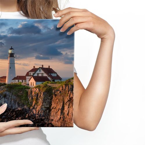 Obraz Na Płótnie Do Salonu Sypialni Latarnia Morska Pejzaż 40cm x 30cm na Arena.pl