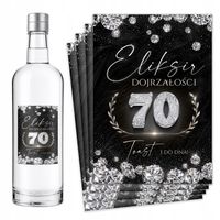 Naklejki na butelki Wódkę urodzinową na urodziny 18 20 30 40 50 60 70 -8szt