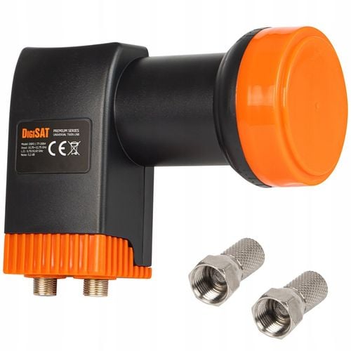 KONWERTER SATELITARNY TWIN DS2 HD 4K PODWÓJNY 2 GNIAZDA 2x WTYK F na Arena.pl