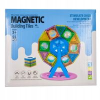 KLOCKI MAGNETYCZNE KONSTRUKCYJNE 3D 55 el. Dla Dzieci do zabawy