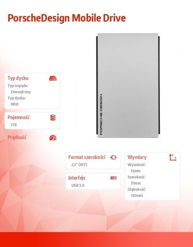 PorscheDesign Mobile Drive 1TB 2,5'' STET1000403 na Arena.pl