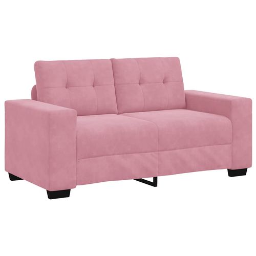 Sofa dwuosobowa, różowa, 120 cm, aksamit na Arena.pl