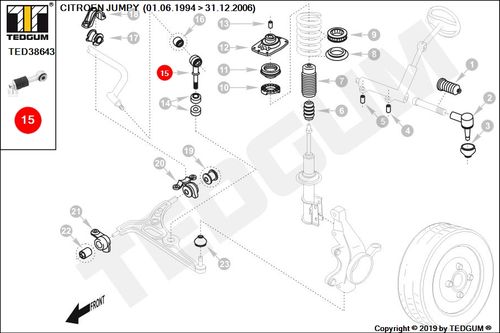 CITROEN JUMPY ŁĄCZNIK STABILIZATORA PRZEDNIEGO na Arena.pl