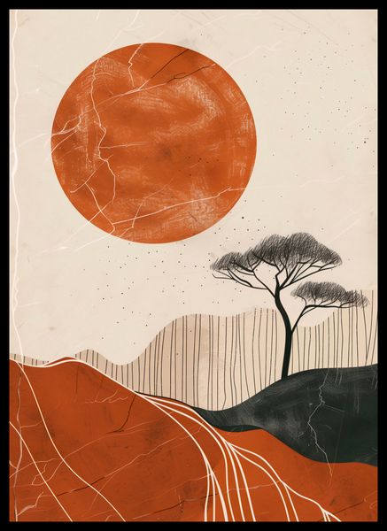 Plakat 39,5x55cm Afrykański Zachód Słońca zdjęcie 2