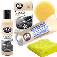 ZESTAW PASTA + MLECZKO K2 DO USUWANIA RYS ZARYSOWAŃ NA RYSY ULTRA CUT