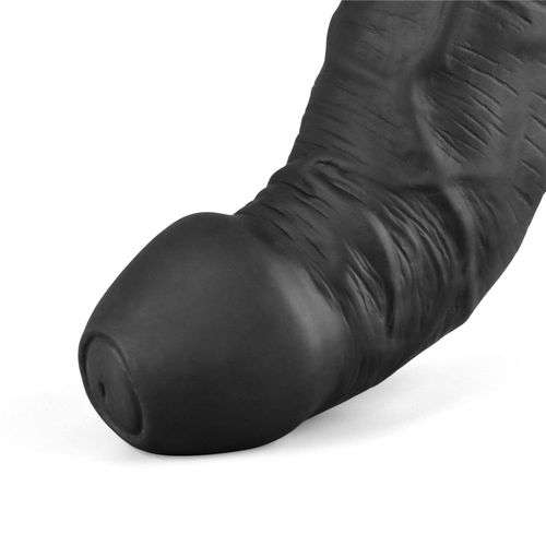 9" real softee rechargeable tpe vibrating dildo(black) na Arena.pl