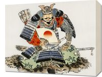 Obraz 50x40cm Samurai, Kōno Bairei Japoński Vintage do Salonu