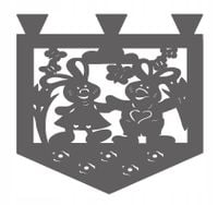 Zazdrostka kuchenna firana WIELKANOC Zajączki