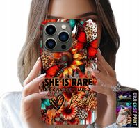 ETUI DO IPHONE 16 PRO MAX - SHE IS RARE, SŁONECZNIKI, KWIATY, MOTYLE