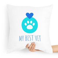 Poduszka Prezent Dla Weterynarza My Best Vet Z Nadrukiem Ze Zdjęciem
