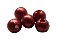 PEREŁKI "P" PLASTIK CZERWONY ORCHE 6MM 100SZT