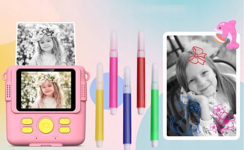 APARAT POLAROID NATYCHMIASTOWY DLA DZIECI FILMÓW ZDJĘĆ DRUK TERMICZNY 32GB na Arena.pl