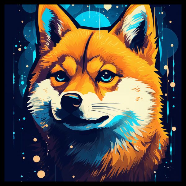 Plakat 40x40cm Lisek w Kosmosie zdjęcie 2