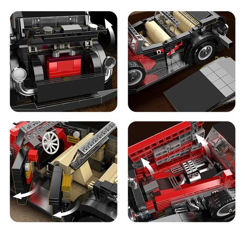 Zestaw Klocków Pojazd Retro Czerwony 1308El. na Arena.pl