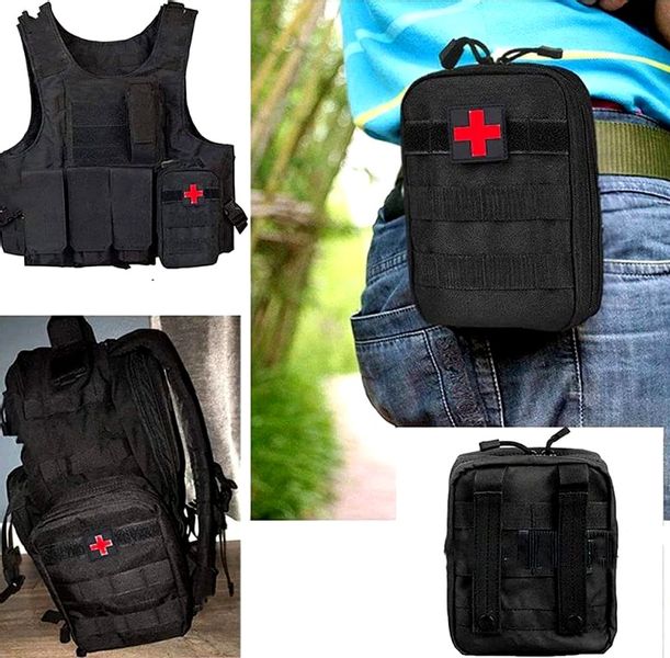 Apteczka Saszetka wojskowa taktyczna MOLLE kieszeń  C51_Czarny zdjęcie 6