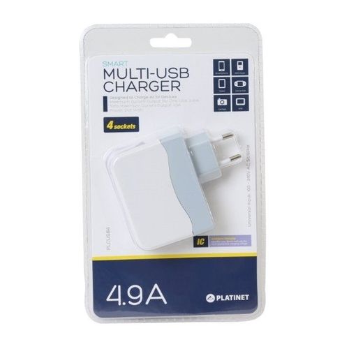 Ładowarka Platinet 4-port USB 4,9A biała PLCUSB4 na Arena.pl