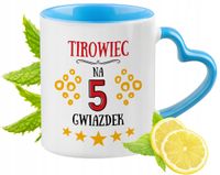 Dla Tirowca Kubek Błękitny Z Uszkiem W Kształcie Serca Na Prezent