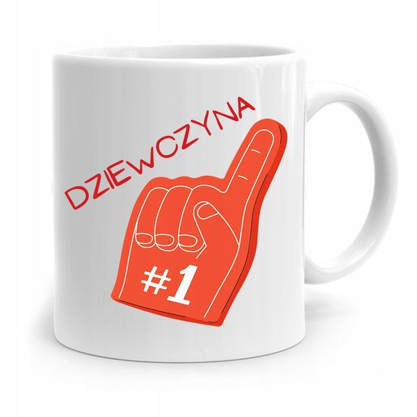 Kubek Prezent Dla Dziewczyny Dziewczyna Numer 1 Z Nadrukiem Ze Zdjęciem zdjęcie 1