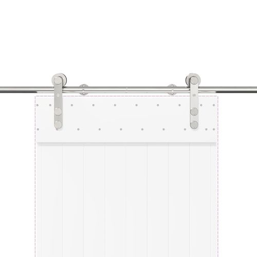System do mocowania drzwi przesuwnych, 183 cm, stal, srebrny na Arena.pl