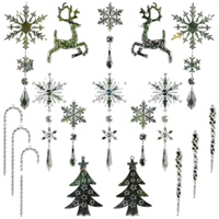Ozdoby Choinkowe Akrylowe Płatki Śniegu Przezroczyste Zawieszki 18 Sztuk