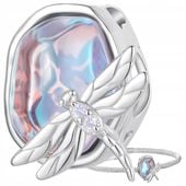 CHARMS WAŻKA NA KAMIENIU OPAL srebro pr 925 koralik ZAWIESZKA SREBRNA