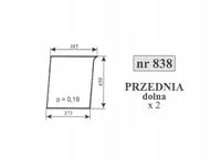 Szyba przednia dolna Renault 838, 7700016585