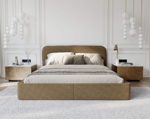 Łóżko tapicerowane Nello 140x200 Brązowe na Arena.pl