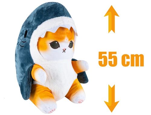 Kot Rekin Kotorekin 55Cm Przytulanka Xl Miś Maskotka Poduszka Duży Pluszowy na Arena.pl